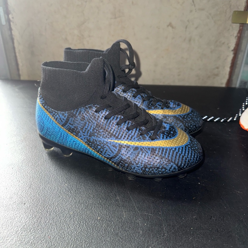 Kids Blue and Black Sneakers